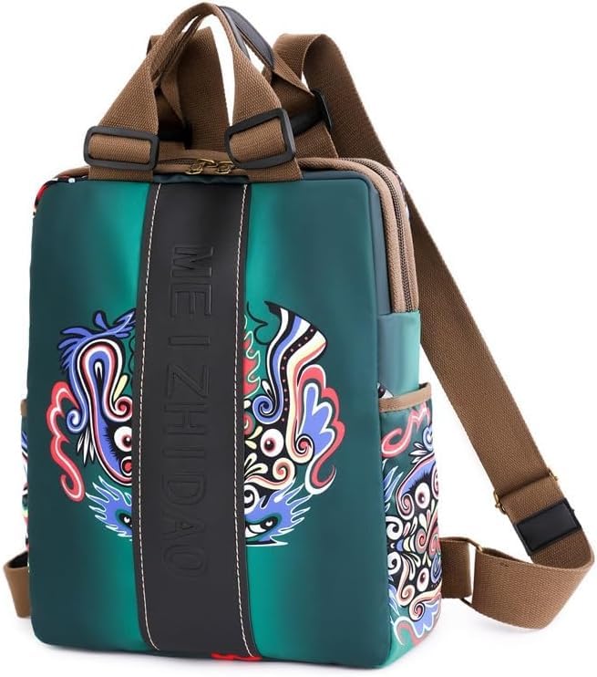 moca Fashionable Casual Nylon Backpack for Womens Girls M Size Multipurpose BagPack Travel, Casual, College, Office, Work Gift Bag Women (Maple Leaf)-picture-48
