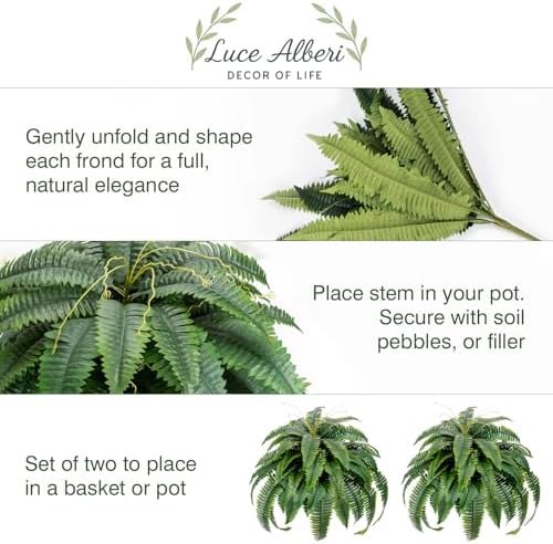 Artificial Boston Fern Bush - view 6