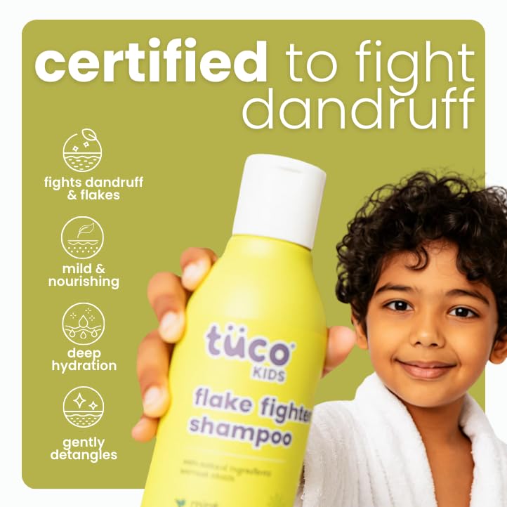Image of Tuco Kids Haircare Kit for Kids | 3 in 1 Combo | Anti-Dandruff Shampoo 200ml | Conditioner 100ml | Hair Oil 100ml | SLS & Paraben Free