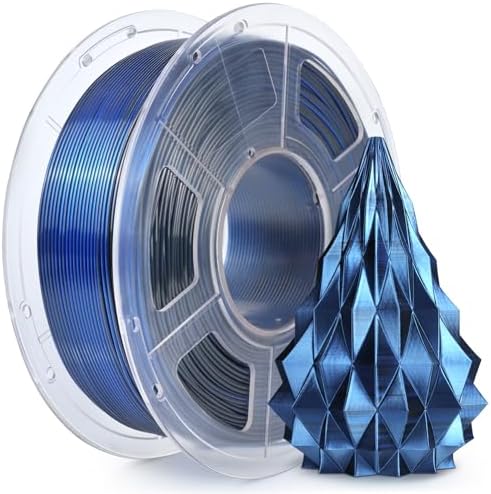SUNLU Silk PLA Plus 3D Printer Filament, Silk PLA+ Filament 1.75mm with Smooth and Silky Glossy Finish, Good Rendering, Dimensional Accuracy +/- 0.02mm, 1kg (2.2lbs) Spool, Silk Light Gold