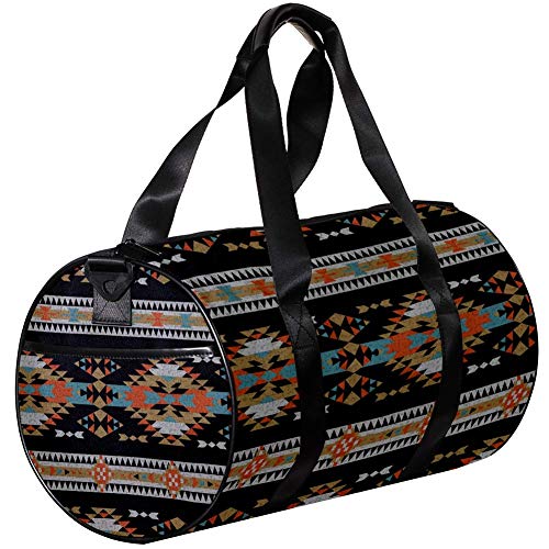 Leveis American Indian Aztec Tribal Ornament Sports Duffel Bag Travel Tote Carry On Weekender Gym Overnight Bag For Men & Women #TOP2
