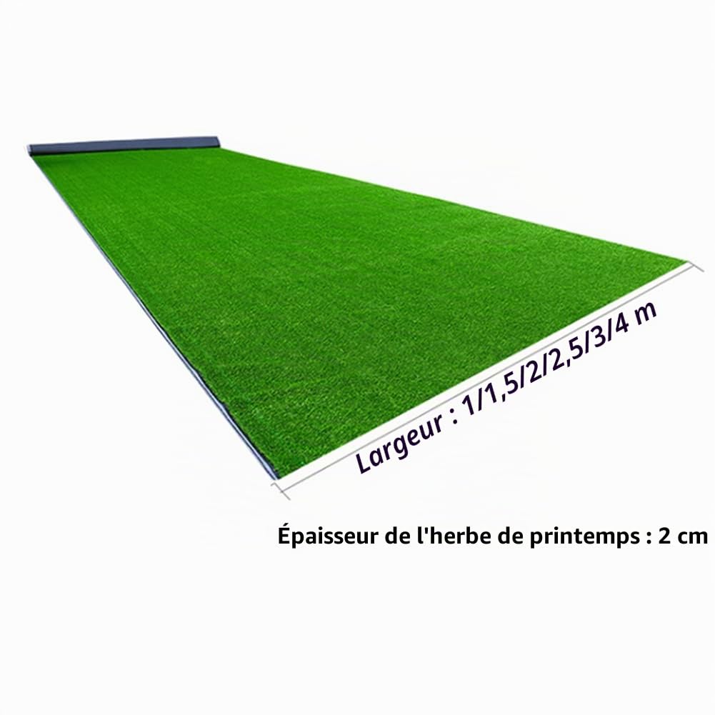 Tapis de gazon artificiel pour animaux de compagnie, 3 x 4 m, tapis de gazon astro réaliste pour jardin, balcon, terrasse et mariage