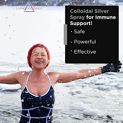Livingood Daily Silver Serum, 4 Fl Oz - Colloidal Silver Spray 10Ppm - Pure Colloidal Silver For Immune Support, Oral, And Topical Use - Silver Colloidal Liquid Supplement - Purified Silver, 50Mcg #TOP2