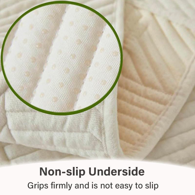 Housse de canapé d'angle bleu 90x240 cm antidérapante