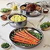 Hestan NanoBond Molecular Titanium 5-Piece Cookware Set - PFAS-Free Stainless Steel, 4x Stronger, 1050F Safe, Induction Compatible, Handcrafted Italy