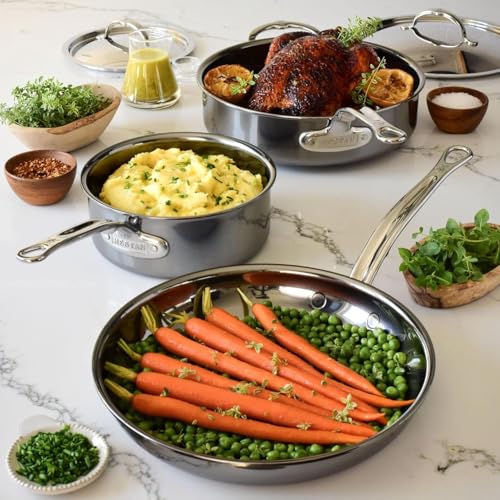 Hestan - NanoBond Collection - Titanium Stainless Steel 5-Piece Essential Cookware Set - Toxin, PFAS, & Chemical Free Clean Cookware, Induction Cooktop Compatible by Hestan - Image 6