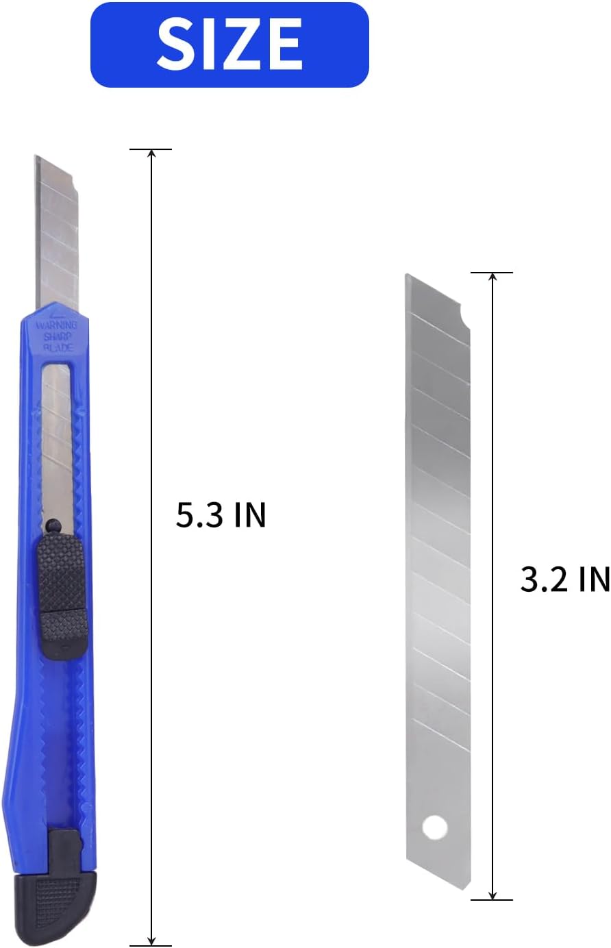 4 Pack Box Cutter Utility Knife, Mini Box Cutters Retractable Opener, Professional Razor Blade Knives, Small Snap Off Paper Knife by Untrytb