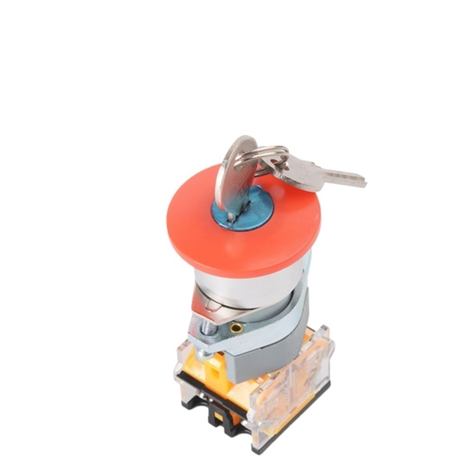 Interrupteur bouton 1NO/1NC avec indicateur LED 220V stop lock - 8