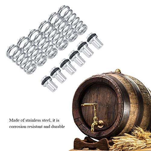 Topincn Poppet Valve Spring Beer Parts Stainless Steel Replacements Universal Fits Ball & Pin Lock Style Keg Post Homebrew 6Pcs #TOP4
