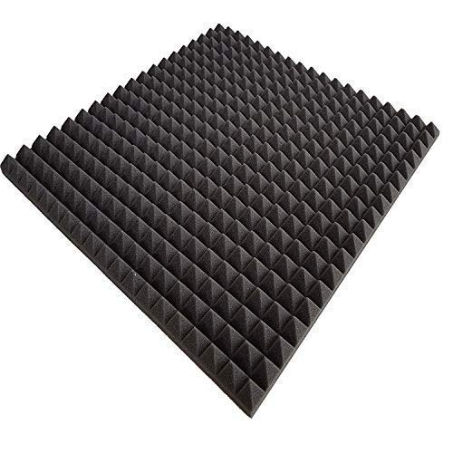 Preisvergleich Produktbild mail2mail Pyramiden-Schaumstoff-Daemmung-platten Dämmung Schaumstoff Akustik Flammhemend PC ca.100 x 50 x 3 cm Anthrazit / Schwarz