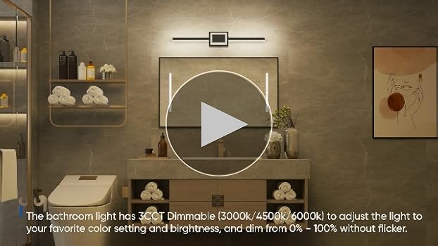 小物 blanc.. BO0021 TAN ZUZITO LED Vanity Light Bar - 24 Inch Black Bathroom Light