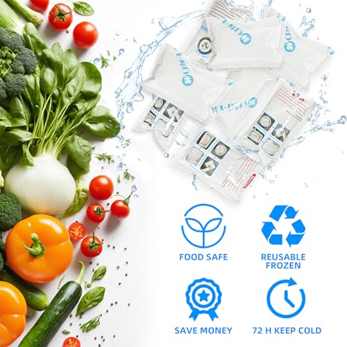 Image of Ice Pack Bulk, Flexible Cold Ice Pack Sheets for Coolers, Dry Ice for Shipping Frozen Food, Long Lasting Shipping Cold Packs, Automatic Cut, 3.5x2.2Inch, 96 Packs