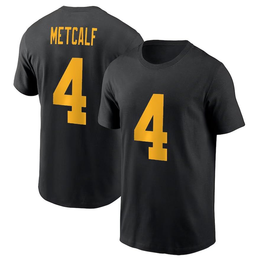DK Metcalf #4 Pittsburgh Football T-Shirt Cotton Jersey