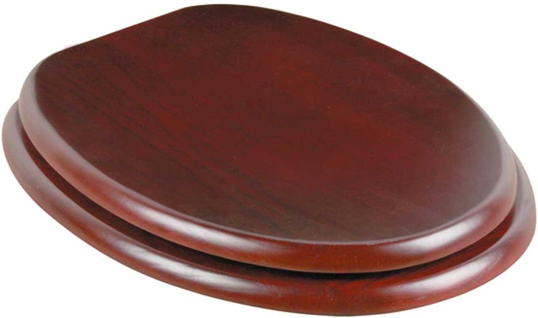 Renovators Supply Manufacturing Wooden Toilet Seat Elongated Toilet Seats for Standard Toilets, Cherry Finish Wooden Toilet Seat