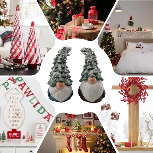 Veilleuse gnome LED multicolore et décoration de table de Noël - 4