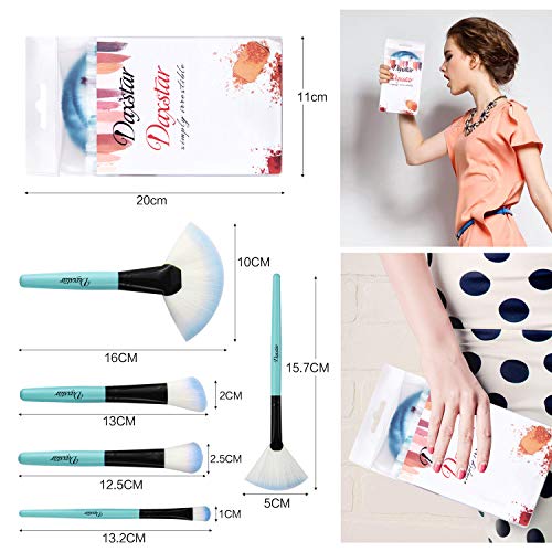 Makeup Brushes,32 Pieces Premium Synthetic Make Up Brush Kits for Foundation Blending Blush Eye Shadow Brushes Set Blue Make-up Tools with Bag