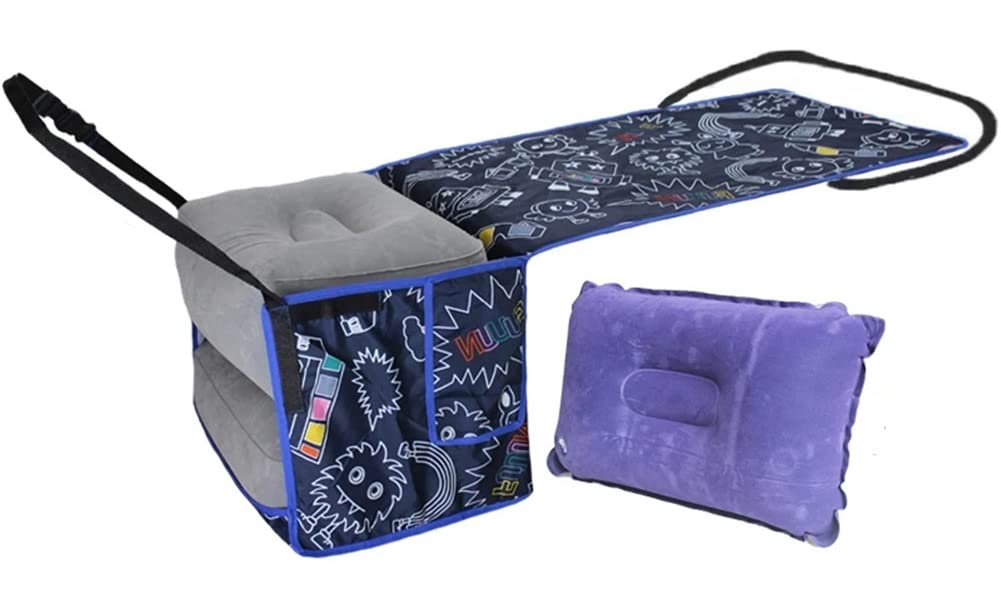 Estensione Sedile Aereo Per Bambini - Poggiapiedi Pieghevole 79x44 Cm Per Viaggi Comodi - Foto 2