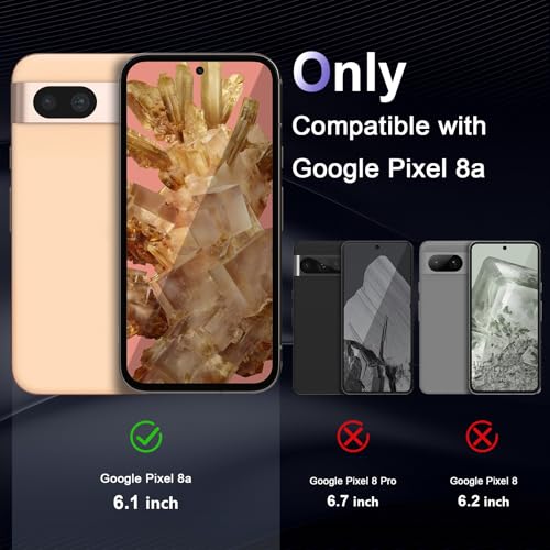 Image of Case for Google Pixel 8a, Military Grade Drop Protection Phone Case, Yellowing Resistant, Anti-Scratch Hard PC Back, Shockproof Hard Ultra-Thin Protective Cover, Clear