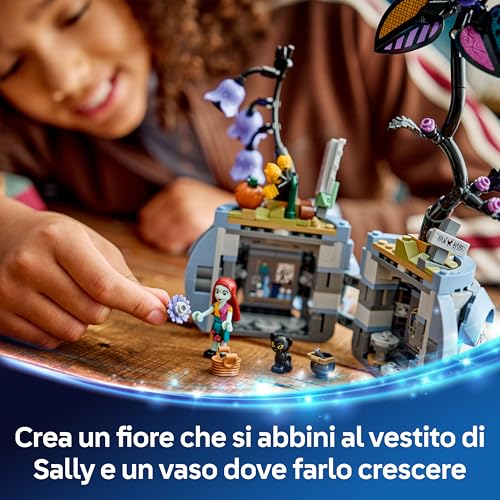 | Disney Vaso di Fiori di Sally Giocattolo - Decorazione per Camera da Letto con 2 Fiori Finti, 2 Mini Bamboline e Accessori - Regalo per Bambine da 9 Anni Fan di Nightmare Before Christmas 43288 - Lego - Immagine 3