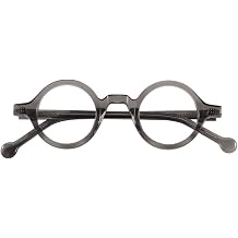 Agstum Handmade Acetate Small Round Optical Glasses Frame Spectacles Clear Lens