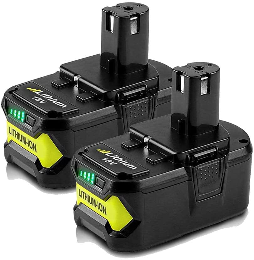 2 Pack 18V 6.5Ah Lithium-ion Replacement Battery for Ryobi 18-Volt P104 P105 P102 P103 P107 P109 P10