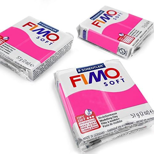 FIMO Soft Polymer Oven Modelling Clay - Most Popular Colours - 57g - Set of 3 - White