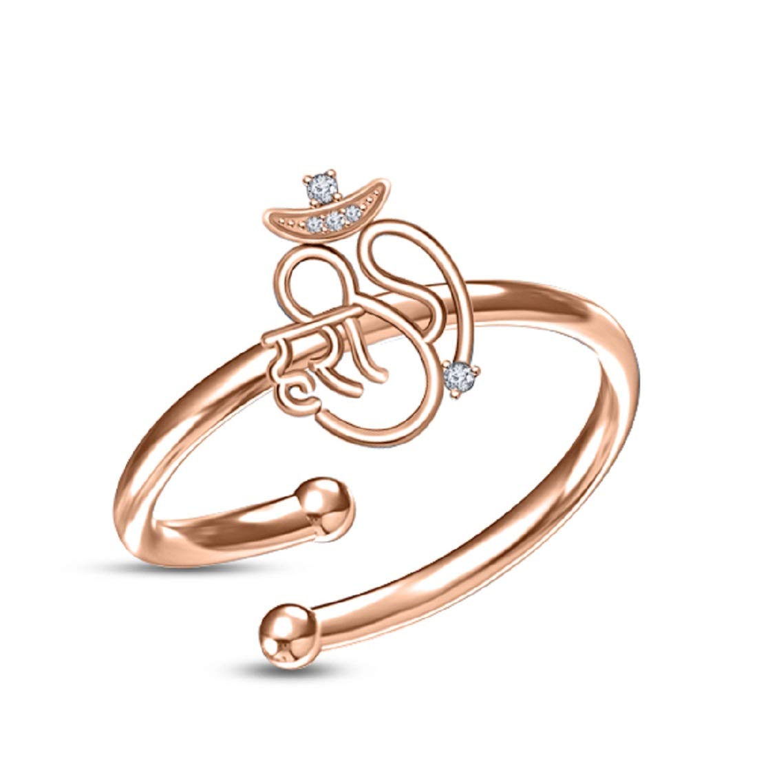 Women's hari Om Sign Symbol Open Unique Ring New .925 Sterling Silver Adjustable ring