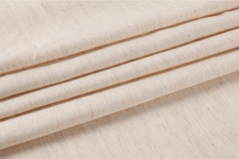 140 cm x 400 cm, tkanina lniana Twill towar sprzedawany na metry, 75% len, 25% poliester, gramatura 197 g/m², naturalny materiał strukturalny na ubrania, spódnice, kamizelki, torby