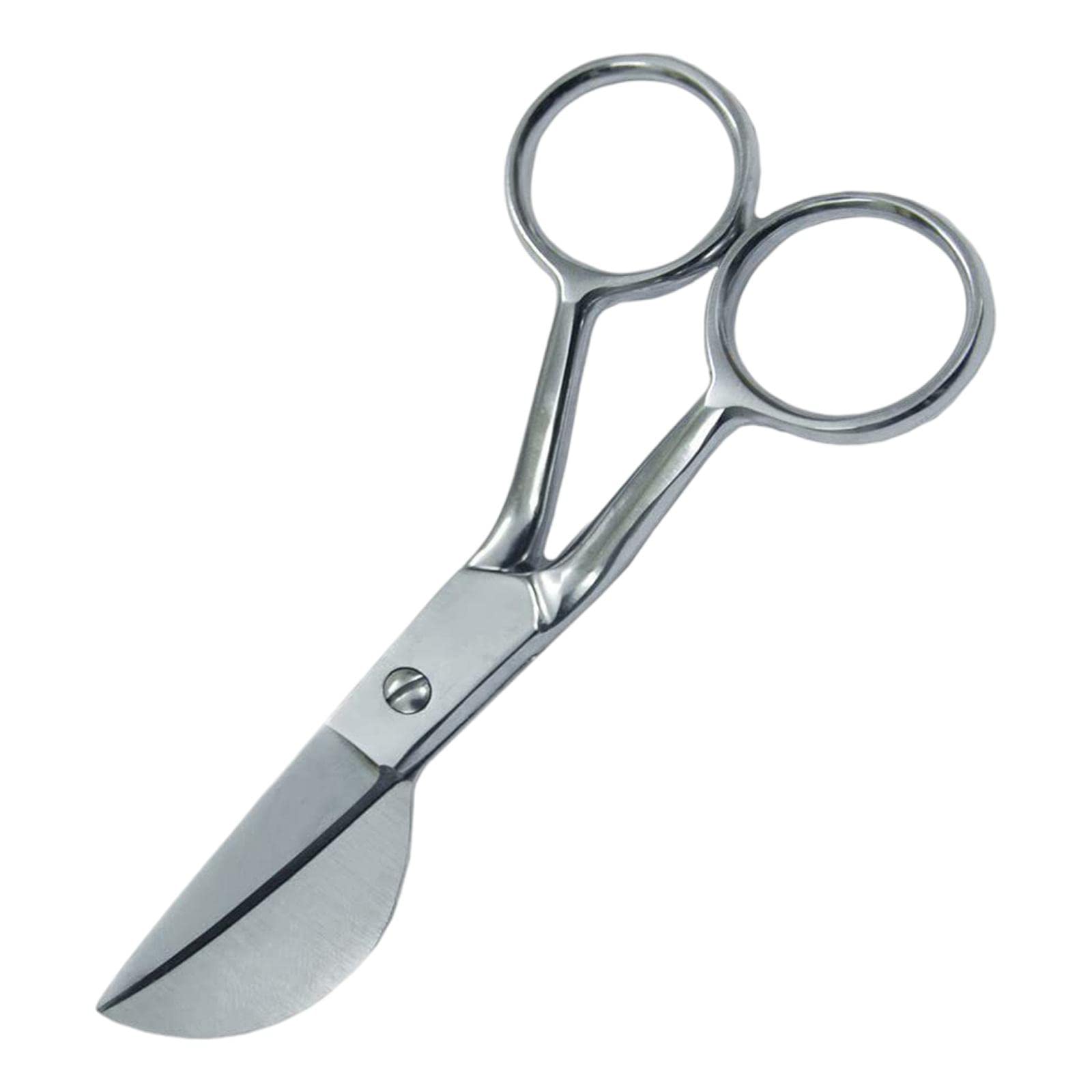 7" Duckbill Applique Scissors for Thread Tufted Carpet Fabric Shears Silver