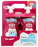 Lifeway Organic Goo Berry Probugs Whole Milk Kefir, 3.5 Fluid Ounce - 4 count per pack -- 6 packs per case.