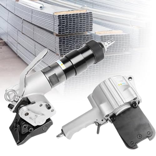 NYTFHMS Pneumatic Metal Strapping Machine Tensioner and Cutter Sealer Heavy Duty Split Type Baler for Industrial Packaging,Cabletiewidth25mm