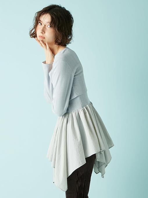 lilybrown カーデセットペプラムトップス Amazon.co.jp: [リリーブラウン] カーデセットペプラムトップス