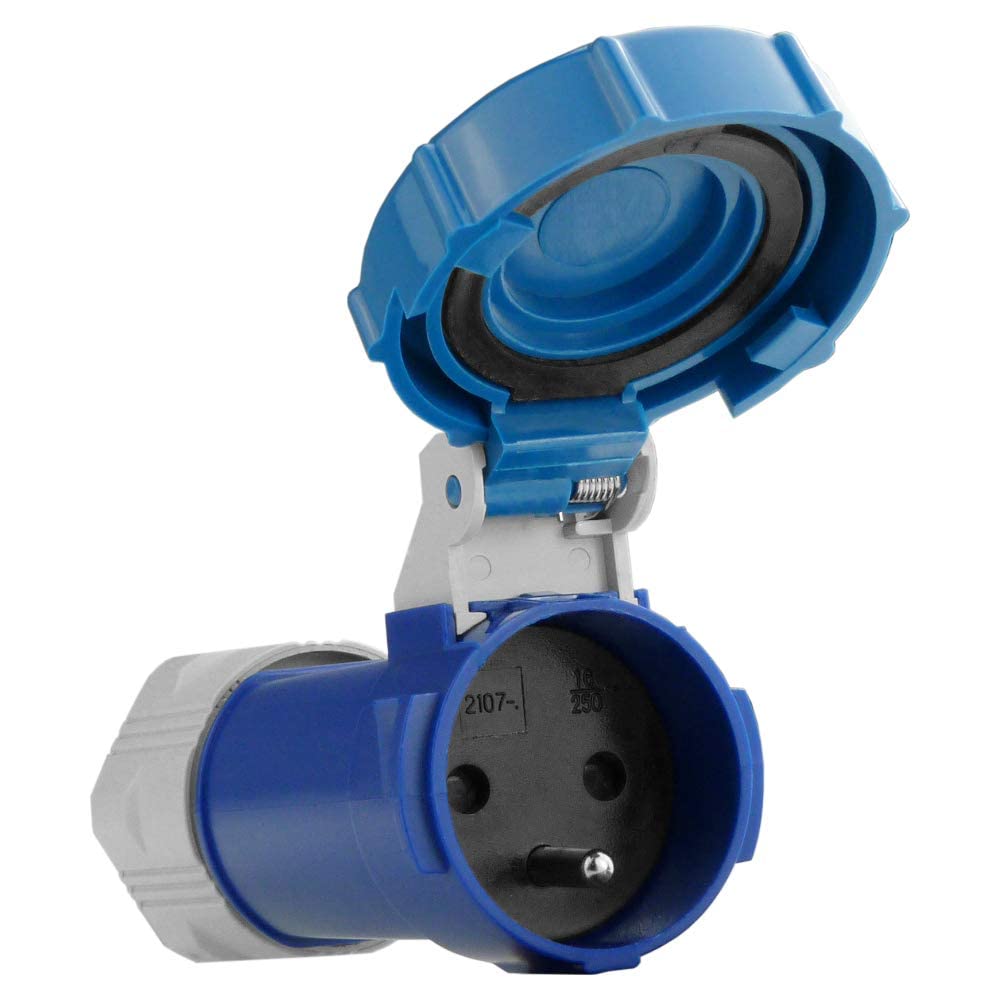 Presa da incasso inclinata IP67 16A 230V 2P+T