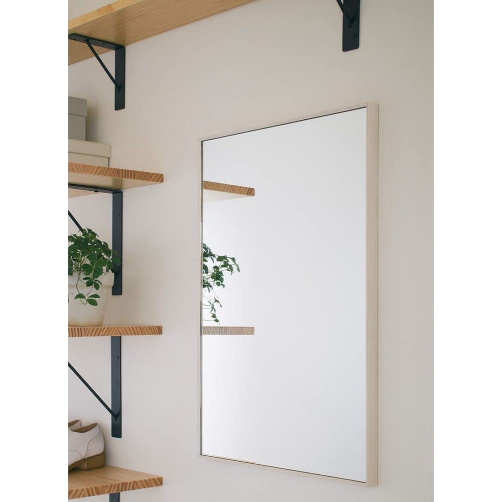 ウッドワン　スリム枠ミラー小サイズ　ウォルナット ウッドワン スリム枠ミラー小サイズ ウォルナット - メルカリ