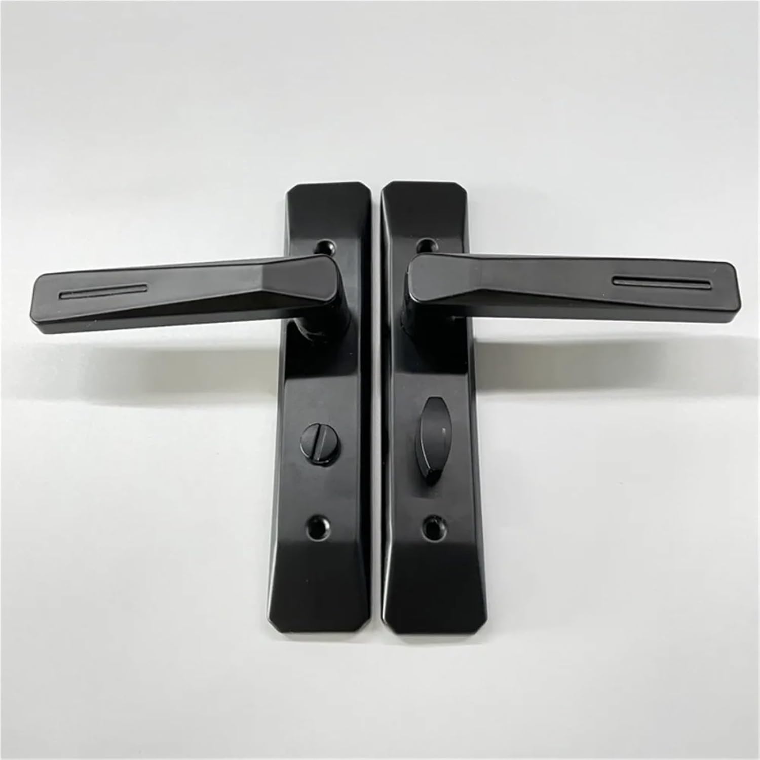 Keyless Bathroom Handle Lock Metal Single Tongue Bath Handle Door Lock Thickened Security Door Handle Household Hardware(40 Locking tab)