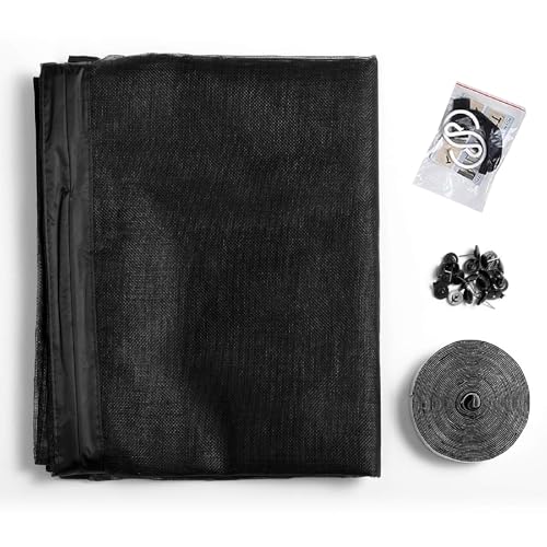 Porte moustiquaire magnétique 195x200 cm rideau noir pour balcon