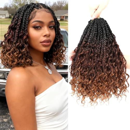 Goddess Box Braids Crochet Hair for Black Women 10Inch 1B/33/30