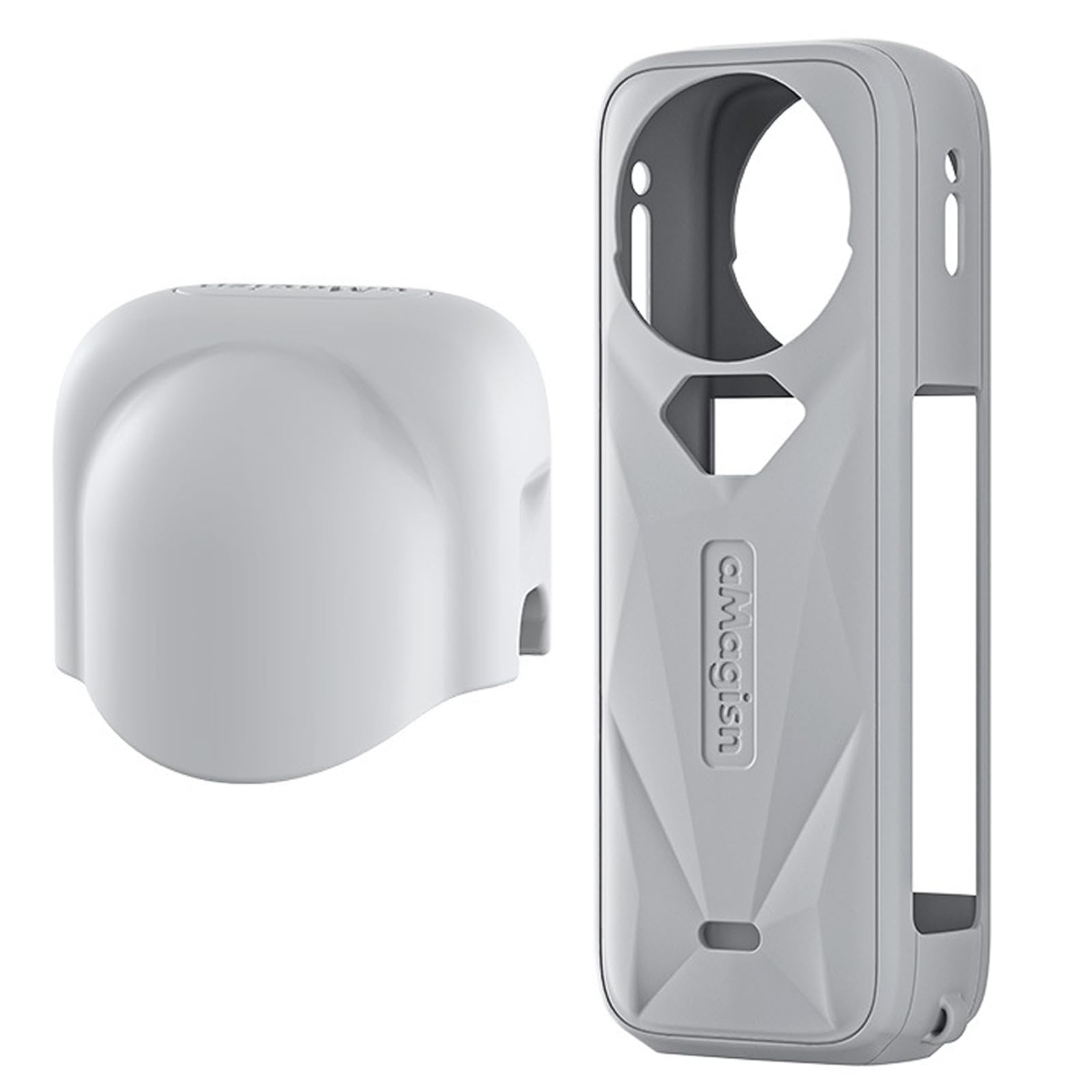 Honlyn Silicone Sleeve + Lens Cap for Insta360 X5, Protection Cover Protective Case (Gray)