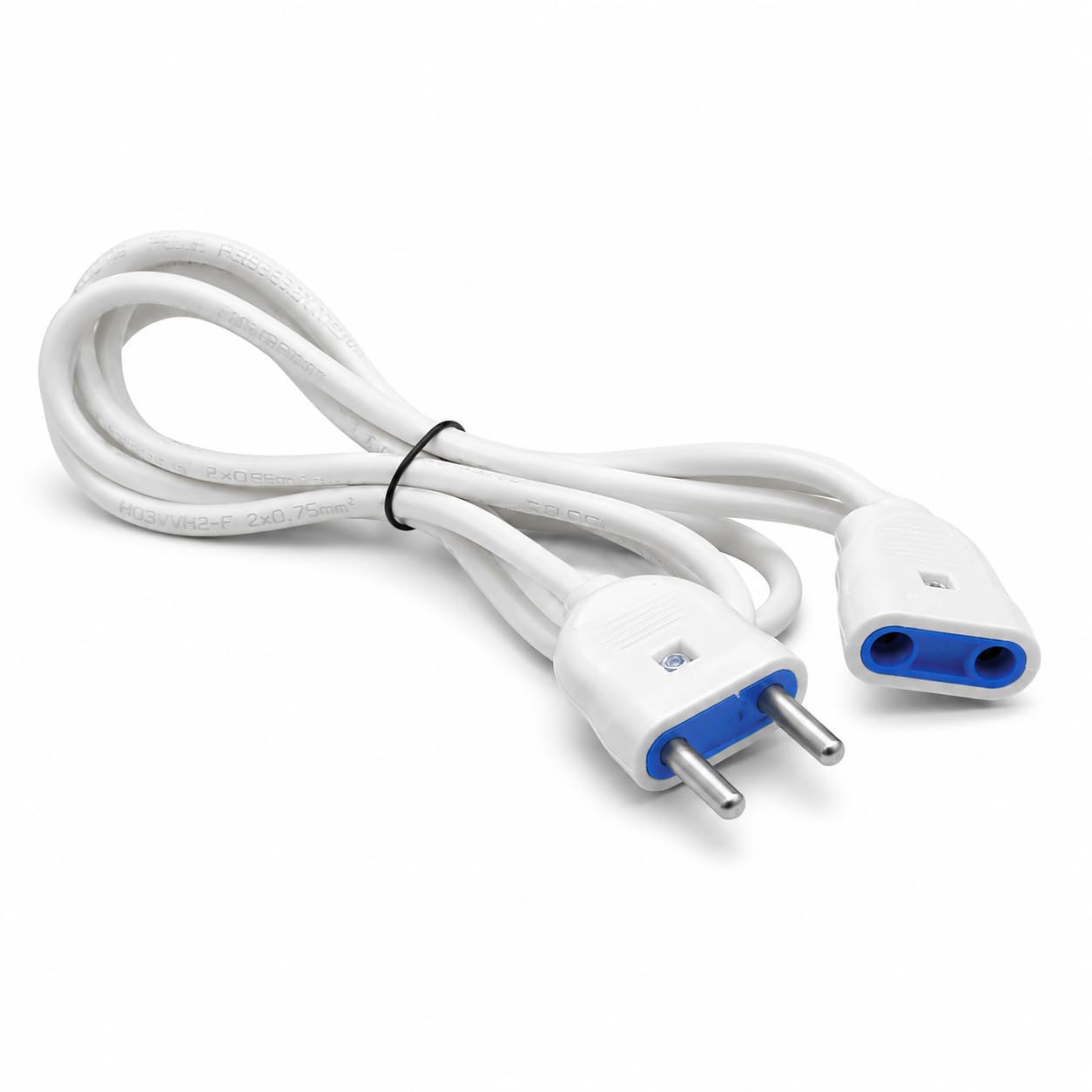 2 Pin Male to Female Connector Extension Wire Cord with Plug, Two Pin Single Socket Cable Extender for Home Appliances, White (White, 2 Meter)-image-30