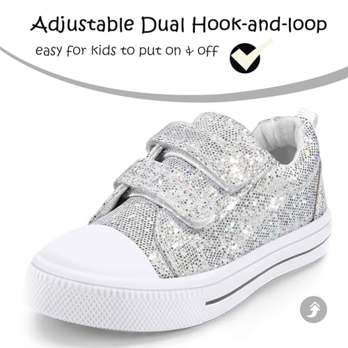 Image of K KomForme Toddler Sneakers Girls Shoes with Dual Hook and Loops | Comfortable, Lightweight