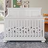 Traditional farmhouse style 4 in 1 full size convertible crib converts to bed daybed and full size bed white  urban country home decor