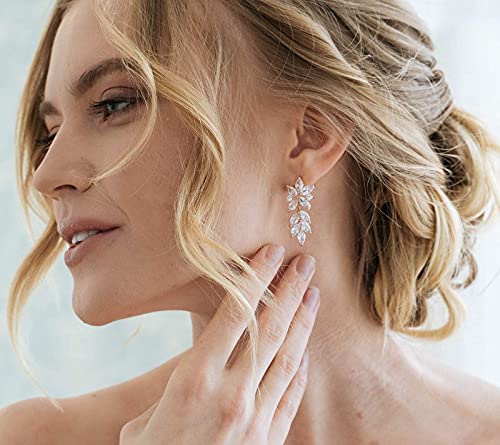 Sweetv Rose Gold Marquise Wedding Earrings And Bracelets Jewelry Set For Women Prom #TOP1