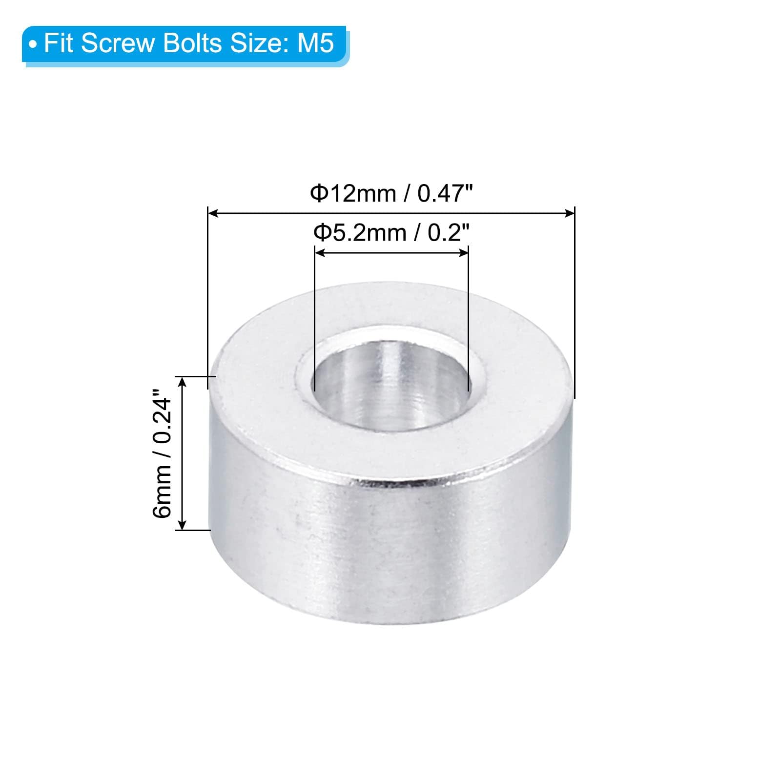 TA-VIGOR 5Pcs M5 Aluminum Spacer - Image 2