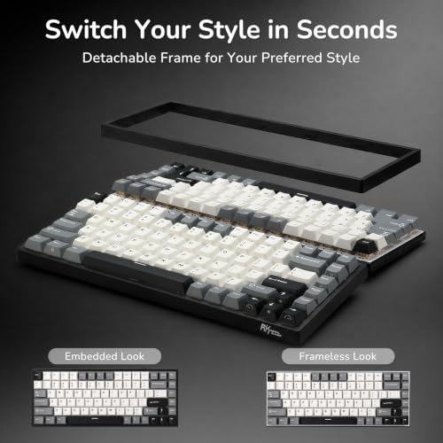 Image of RK ROYAL KLUDGE RK84 Wired 75% RGB Hot Swappable Mechanical Gaming Keyboard | 84-Keys Compact TKL Gaming Keyboard w /Programmable Software for Mac /Win, Sound Absorbing Foam, PBT Keycap, Custom Switch