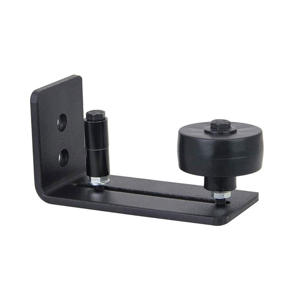 Tooloflife Black Barn Door Floor Guide, Adjustable Wall Mounted Carbon Steel Floor Guide