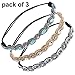 Produktbild iLoveCos Vintage Handgefertigte Haarband Strass Kristall Perlen Elastische Kopfband Modische für Frauen Damen