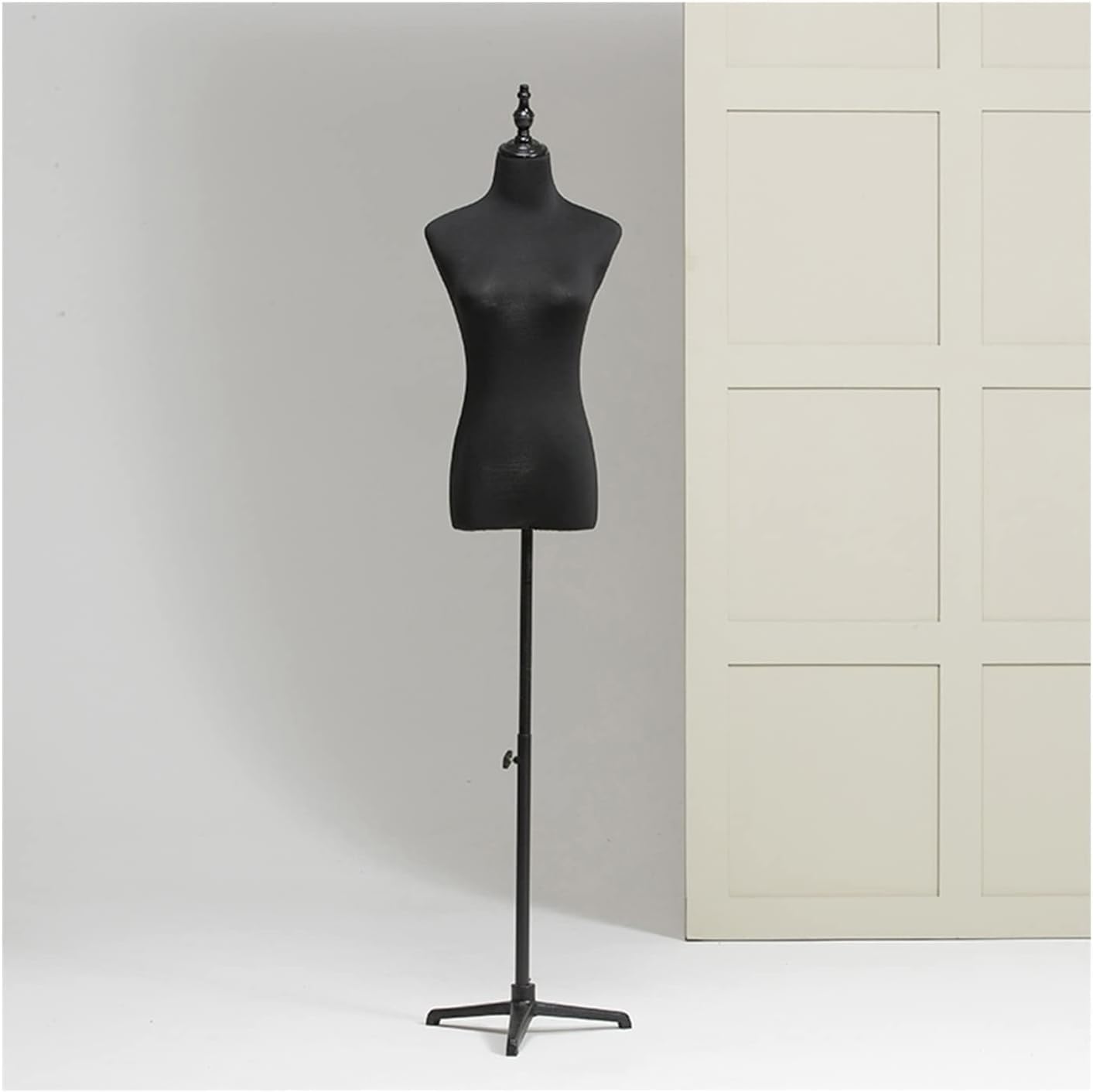 CONGRUI Female Mannequin Torso Body, Half Manikins with Linen Cover Clothing Sewing, 145-190cm Adjustable