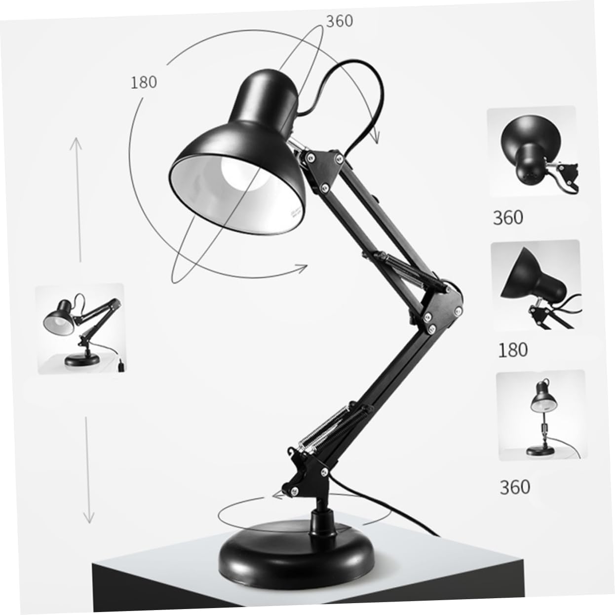 HOMSFOU Clip Led Lamp for Reading Metal Design Dimming for Desk Dorm Boys and Girls