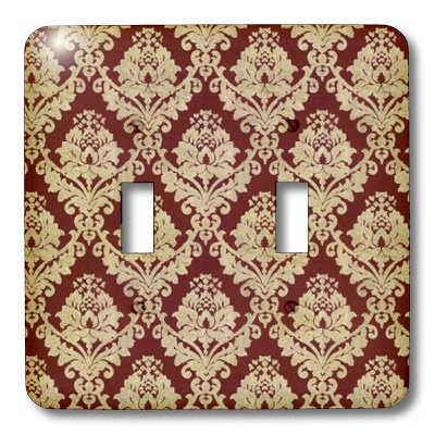Interrupteur à baïonnette Damask marron plaque murale décorative 3dRose - 3