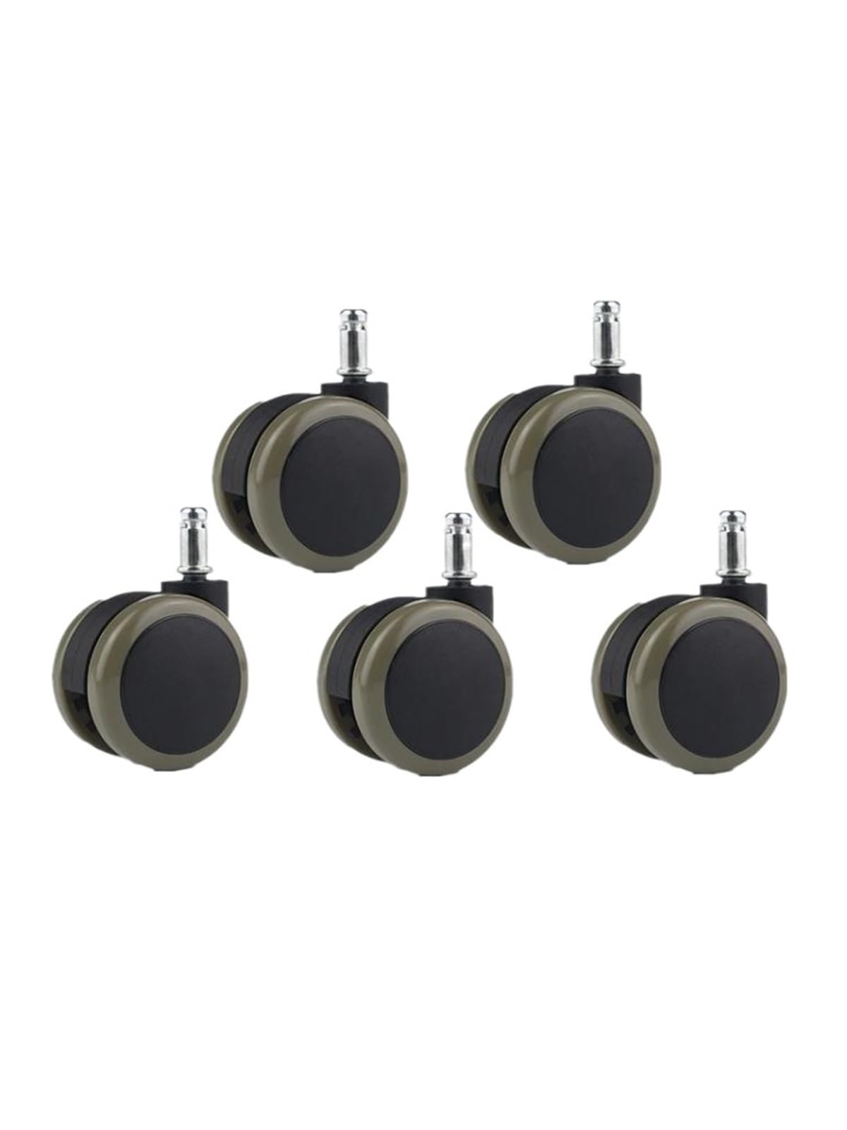 Roulettes de chaise M10 M11 pivotantes 2.5 pouces grises AVIMYA lot de 5